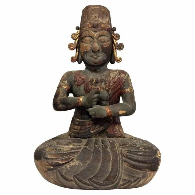 Museum-Quality, Antique, Japanese Wooden Sculpture-Statue of Buddha 13th Century
