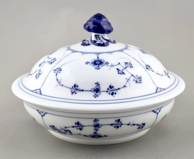 Antique Royal Copenhagen Blue Fluted Plain Tureen Dish & Cover 397 C.1894