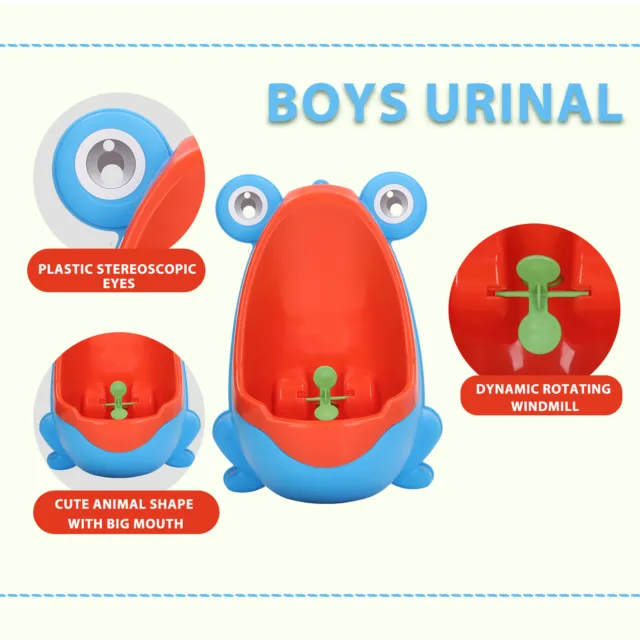 (Blue) Funny Wall Mounted Urinal For Boys Toddlers - Easy Pee Trainer
