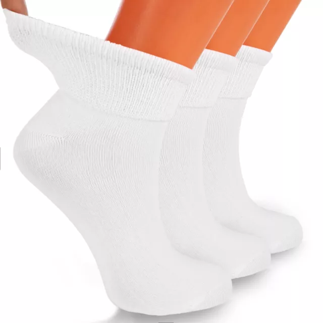 Diabetic Ankle Socks with Non-Binding Top and Seamless Toe 3 Pairs