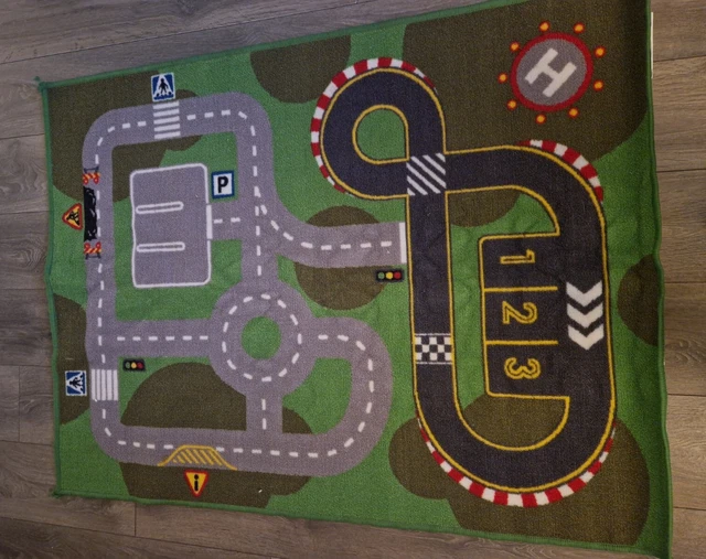 IKEA LILLABO Storabo Children Rug Childs Kids Mat Car Street Map