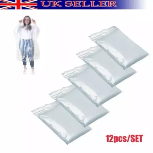 20 x Waterproof Rain Poncho  Adult Disposable Emergency Camping Hiking Festival