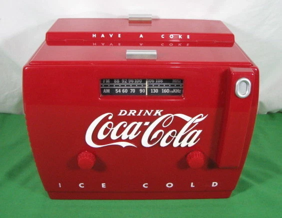 Coca Cola Old Tyme Cooler Radio Am Fm Cassette Otr-1949 Vtg 1984 China
