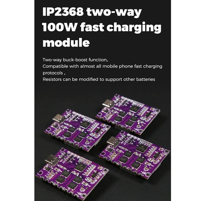 IP2368 BIDIRECTIONAL 100W Fast Charging Module Buck-Boost Type-C ...
