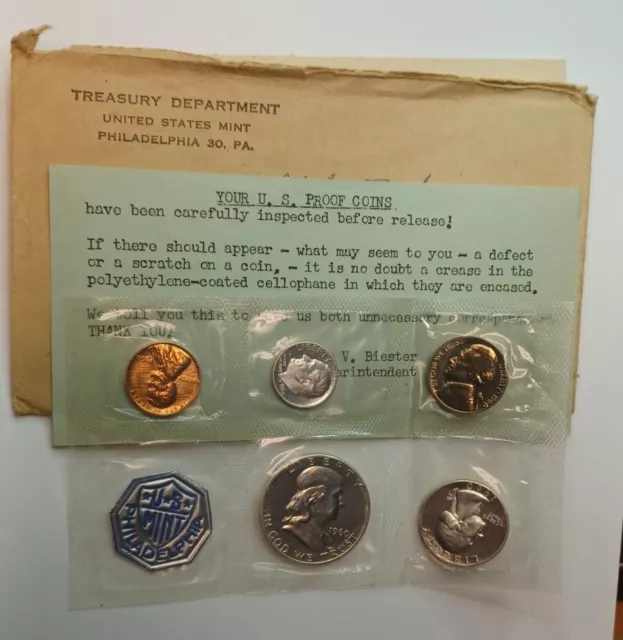1960 Small Date US 5 Coin Proof Set Complete w/ OGP