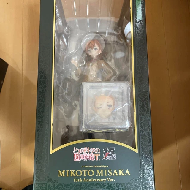 Railgun T Mikoto Misaka 15th Anniversary Figure Deluxe Edition w/Parts Unused JP