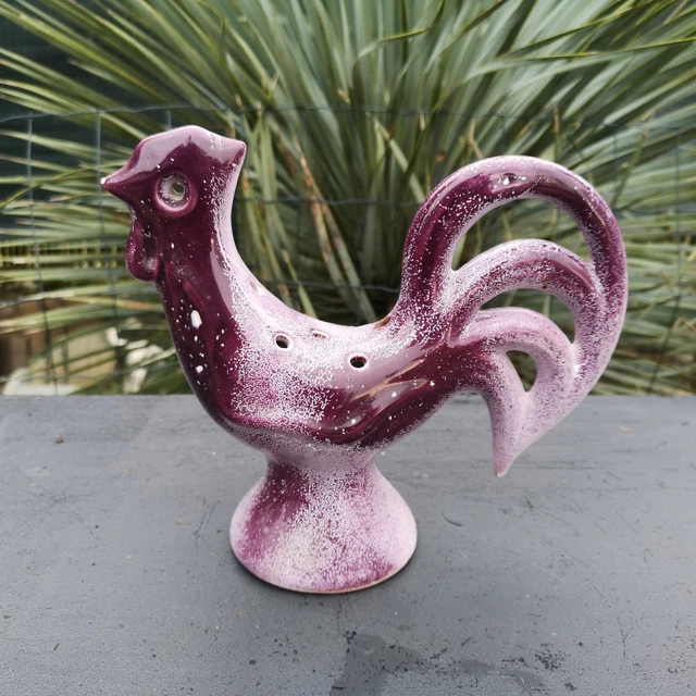 Vase Boule Royal Cauldon – Décor Oiseau, Fleurs Et Feuillage – Céramique