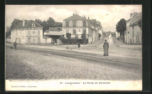 CPA 91 LONGJUMEAU / PASSAGE DU DIRIGEABLE PATRIE POUR LE RAID CHALAIS ETAMPES ET