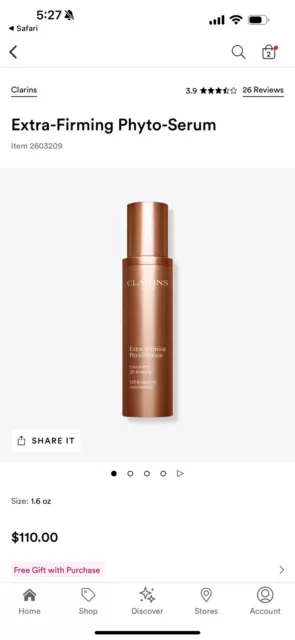 CLARINS Extra-Firming Phyto Anti Aging Serum 1.6oz/50ml Authentic