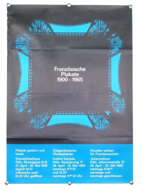 Ausstellungs Plakat "Französische Plakate" Köln 1965 60er Jahre Vintage, alt