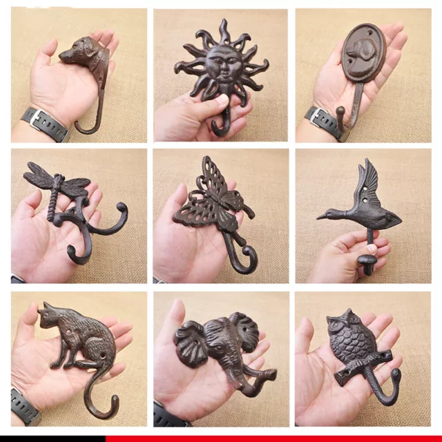 Wall Mounted Animal Hook Key Towel Hat Coat Jacket Clothes Jewel Hanger Hooks