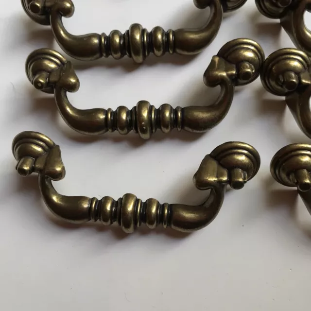 12 brass drawer pulls Salvaged  Dresser Drawer Pull Cabinet Handle KI Vntg 2003