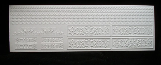 Wall Deco Panels Sheet 34930 dollhouse miniature 1pc World & Model faux plaster