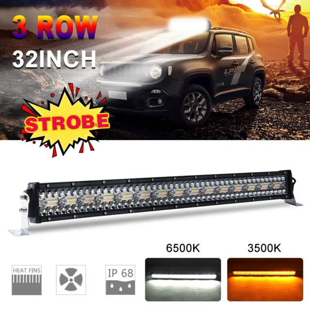 32 ZOLL 740W LED Lichtbalken Arbeitsscheinwerfer Light bar Offroad Lampe  SUV UTE EUR 109,75 - PicClick DE