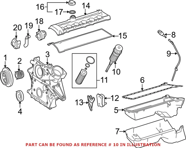 GENUINE OEM ENGINE Oil Filter Housing Cover for Mercedes 6131800010 EUR