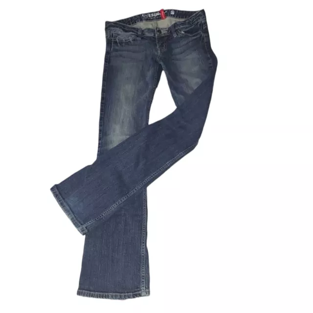 Guess Jeans Lo Rise Stretch Bootcut Womens Size 27 Medium Wash Denim