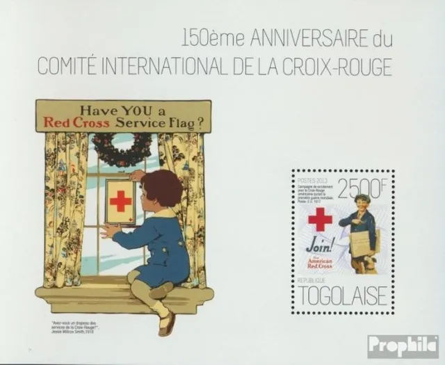 Briefmarken Togo  Mi Block 861 postfrisch Rotes Kreuz