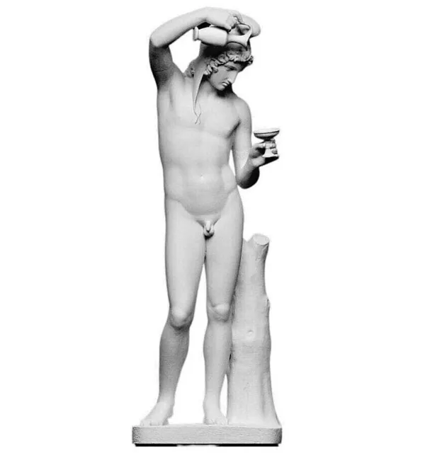 Statue de Ganymède remplissant la tasse Sculpture en albâtre faite à la...