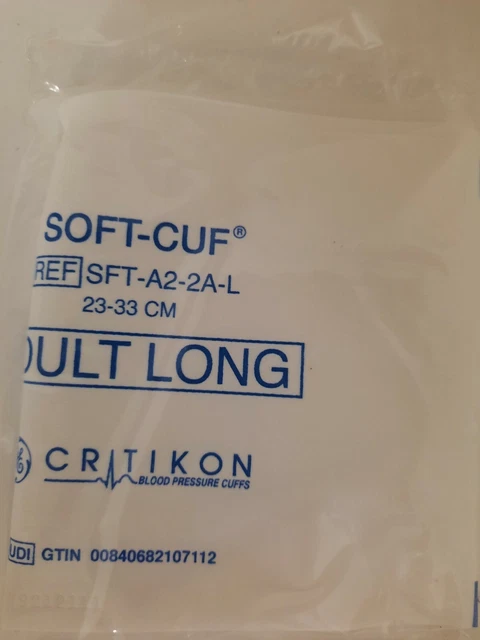 20 Pack Critikon Soft-Cuf Blood Pressure Cuff Adult Long SFT-A2-2A-L