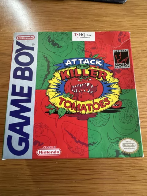 Nintendo Gameboy Attack of the Killer Tomatoes USA Boxed With Manual Gwo Rare