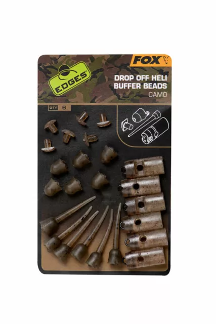 Fox Edges Camo Drop Off Helicopter Rig Heli Buffer Bead Kit x 6