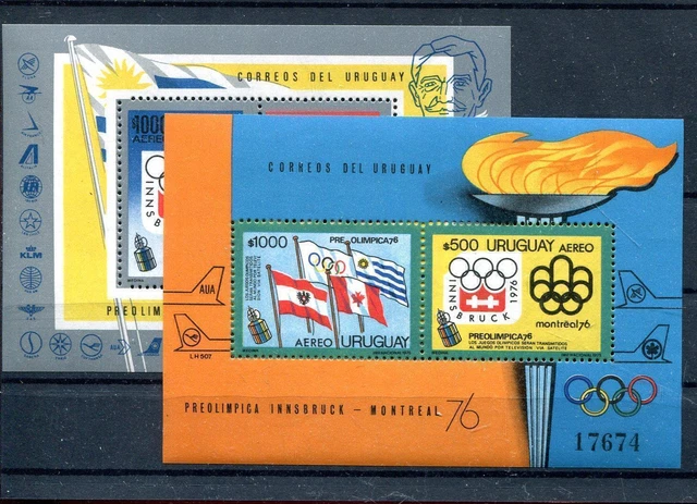 Uruguay Block 24 + 25 ** Olympische Spiele 1976 (MNH)