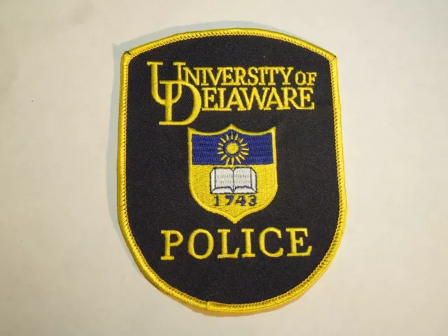 University of Delaware Police Shoulder Iron On Patch