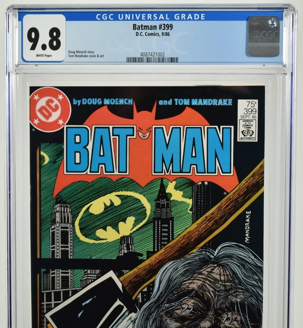 Batman #399 (1986) CGC Graded 9.8 Doug Moench Story Newsstand DC Comics 3
