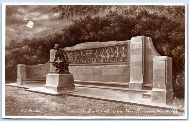 Postcard RPPC Edinburgh Scotland Scottish American War Memorial RJ Dymond R30