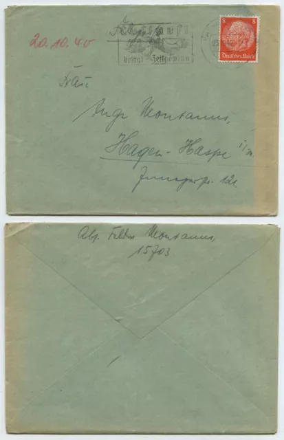 72136 - Brief - Hagen 23.10.1940 nach Hagen-Haspe - mit Inhalt