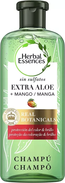 Herbal Essences Champú Bio sin Sulfatos con Aloe intenso y Mango/Manga 380 ml