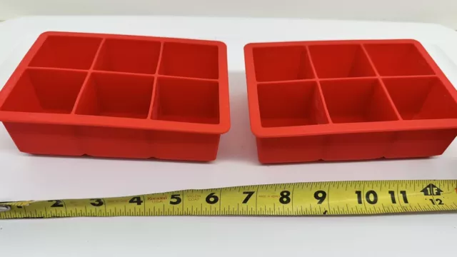Tovolo Large Ice Cube Silicone Molds Lot Of 2