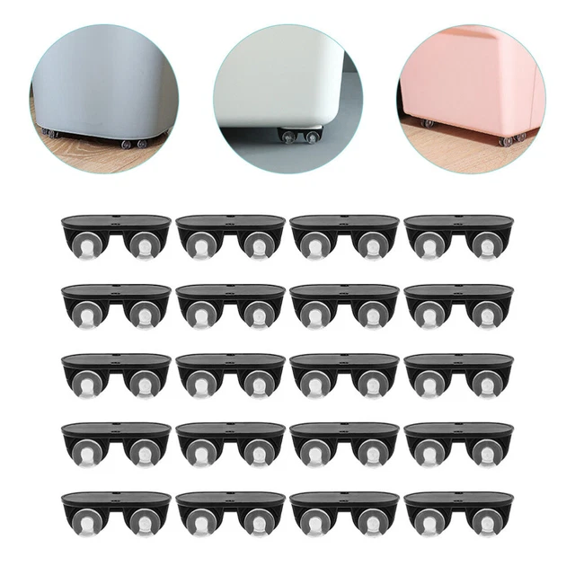 Accessori puleggia mini contenitori scatola portaoggetti ruote nero senza colla traccia