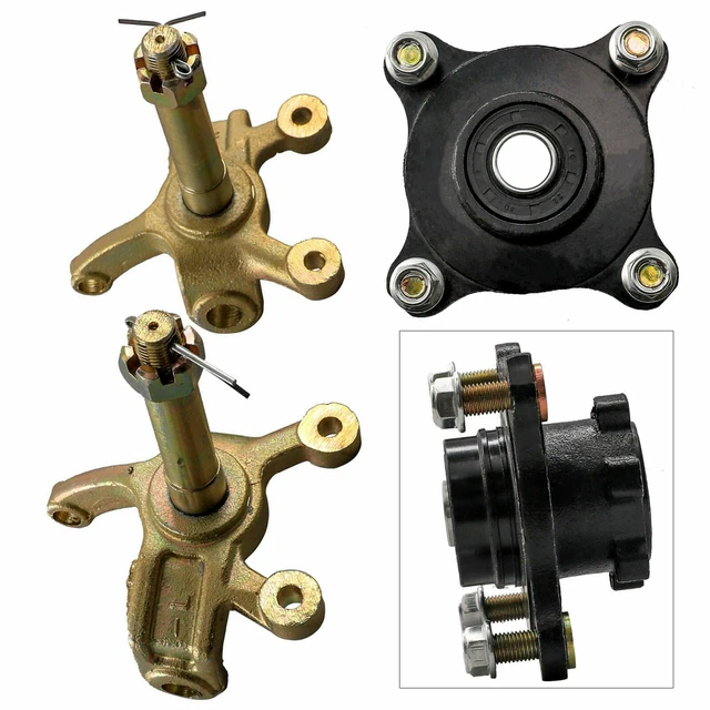 4 Stud Front Wheel Hub Steering Knuckle Spindle Brake Disc fit ATV Quad Go Kart