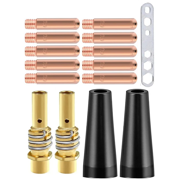 Kit Buses Et Embouts Pour Soudure MIG Sans Gaz - Compatible 14AK/15AK, Tailles 0.8mm Et 1.0mm - 9