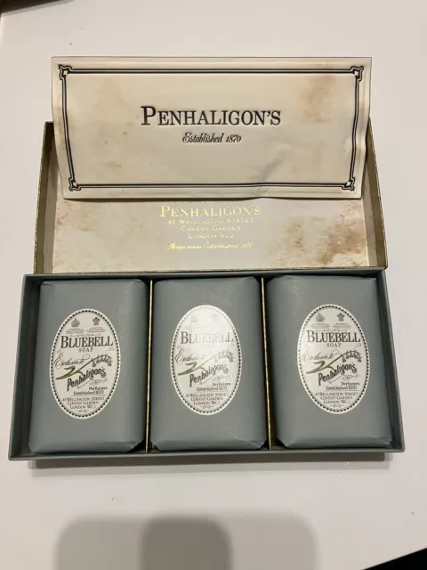 Very Rare vintage Penhaligon's BLUEBELL Soap 255g 9oz Bars original Box
