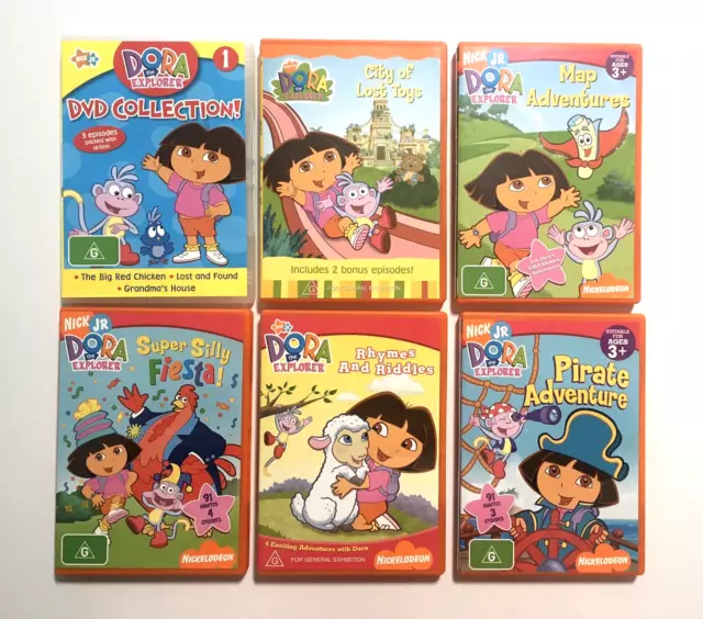 LOT: DORA THE Explorer 6-DVD Collection Kids Children Nickelodeon Reg 4 ...