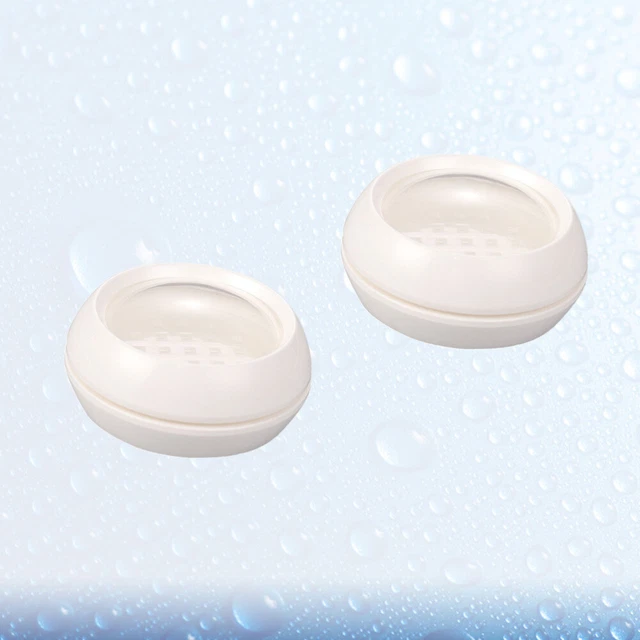 2 piezas estuche cosmético contenedor en polvo estuche vacío en polvo hogar