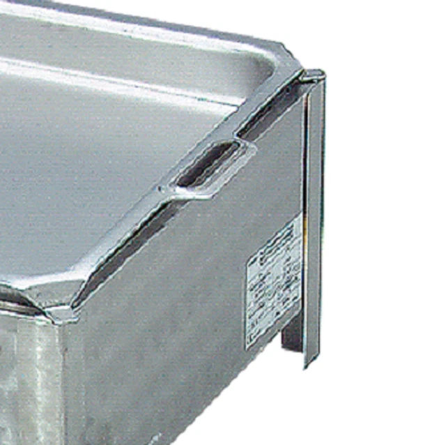 Gastrobräter 65 x 53 x 27 cm, Gasgrill Edelahl 3 flammig mit Rost und Pfanne 4