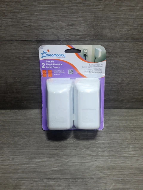 Dreambaby Dual Fit Plug and Electrical 2-Piece Outlet Cover NEW SEALED