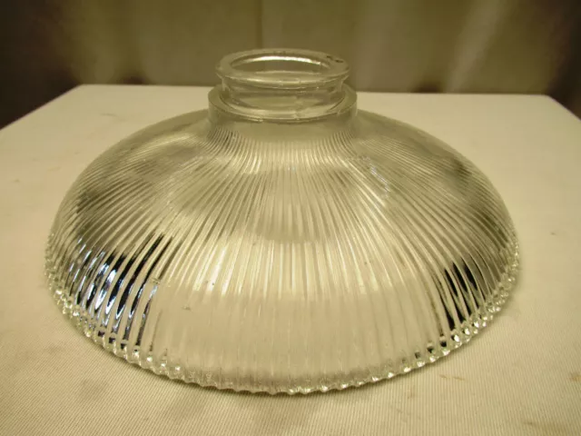 Vintage Holophane Glass Dish Light Shade Pendant Ribbed Glass Shade Decorative"3