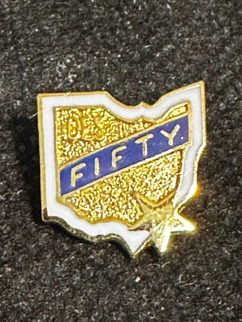 Vintage MASONIC EOS 50 Fifty Year Pin Worthy Matron Order of Eastern Star Mason