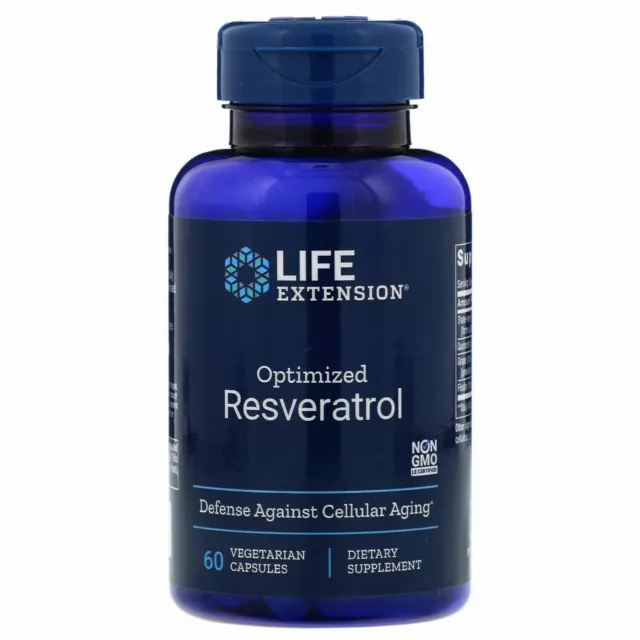 Life Extension, Optimized Resveratrol, 60 Vegetarian Capsules Cellular Aging