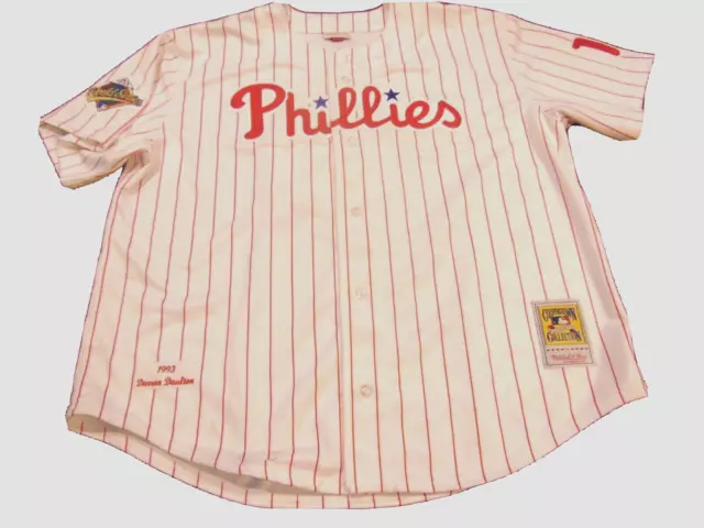 Authentic Mesh BP Jersey Philadelphia Phillies 1991 Darren Daulton