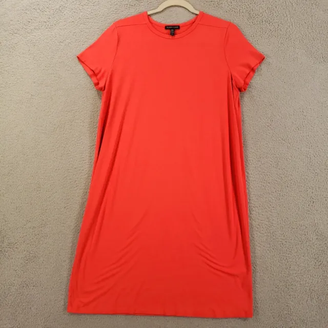 EILEEN FISHER TEE Shirt Dress Womens Medium Coral Shift Stretchy $35.99 ...