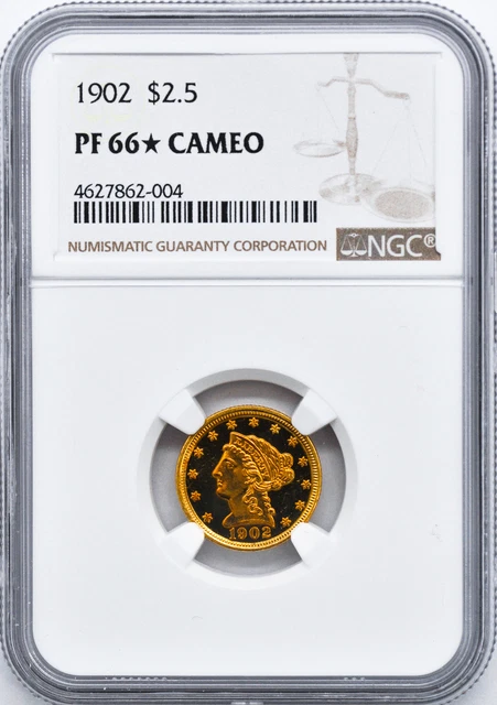 1902 Liberty Head $2.5 Ngc Pr 66 Cam