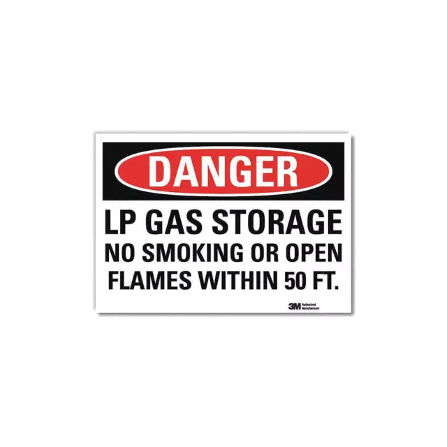 LYLE U3-1782-RD_14X10 Danger Sign,10inx14in,Reflctv Sheeting