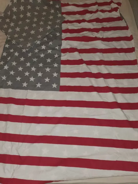 Parure de lit 1 personne housse couette + taie oreiller drapeau américain TBE