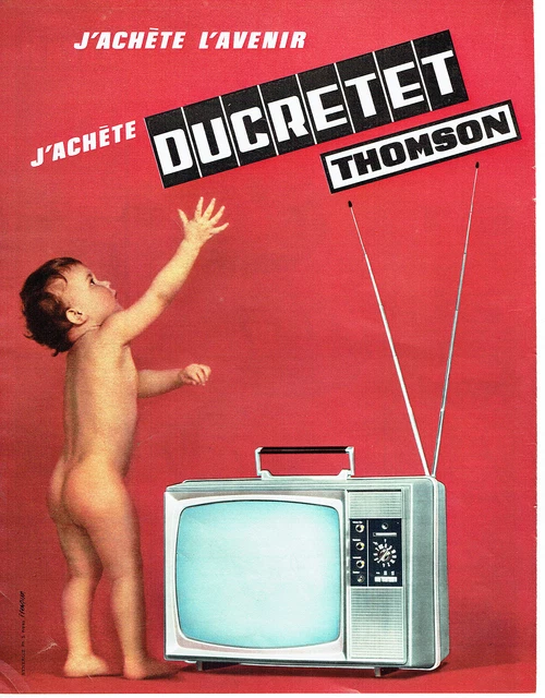 Publicité Advertising 088  1966   Ducretet Thomson   téléviseur