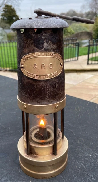 E. Thomas &Williams Ltd.  Aberdare GPO  Miners Lamp 1965